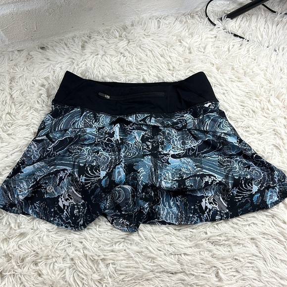 Lululemon Play Off The Pleats Skirt *13" Eternal Wave Starlight Black / Black - Picture 6 of 7